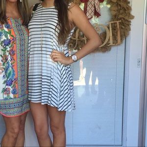 stripped black/white sun dress